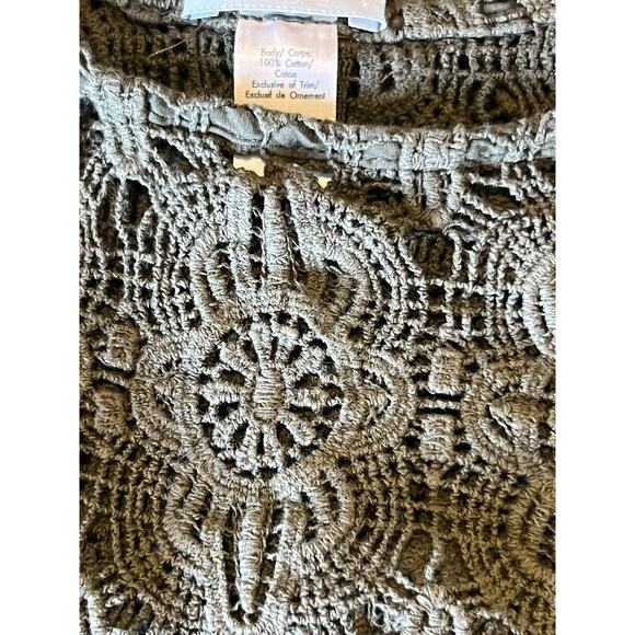 Eberjey green cotton crochet coverup dress M/L Beach resort - Picture 7 of 7